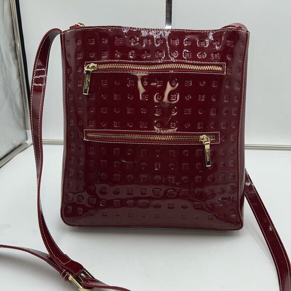 Arcadia Made In Italy Red Patent Leather Crossbody Bag - Picture 9 of 13